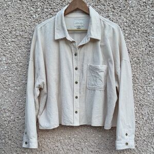 Custom Corduroy Jacket in Ivory by American Eagle